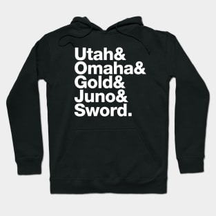 D-Day Beaches Normandy "Utah & Omaha & Gold & Juno & Sword" Hoodie